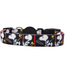 Zooz Pets Snoopy Filmstrip Dog Collar, Black, Medium