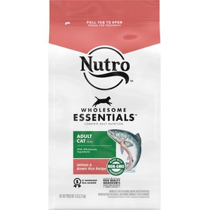 Nutro Wholesome Essentials Salmon & Brown Rice Recipe Adult Dry Cat Food, 5-lb bag