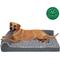 Show in main carousel: FurHaven Two Tone Faux Fur & Suede Deluxe Chaise Cooling Gel Dog & Cat Bed with Removable Cover, Stone Gray, Large slide 5 of 12