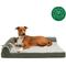 Show in main carousel: FurHaven Two Tone Faux Fur & Suede Deluxe Chaise Cooling Gel Dog & Cat Bed with Removable Cover, Dark Sage, Jumbo slide 4 of 11