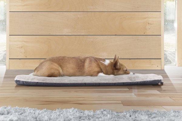 FurHaven Faux Sheepskin Bolster Dog Crate Mat