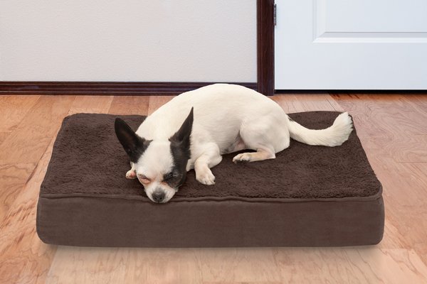 FurHaven Terry Deluxe Cooling Gel Pillow Cat & Dog Bed w/Removable Cover, Espresso, Small slide 1 of 8