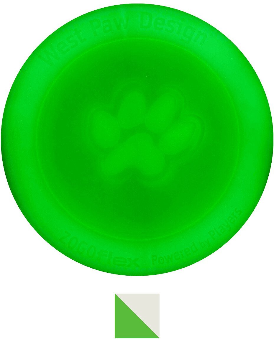 WEST PAW Zogoflex Glow Zisc Flying Disc Dog Toy, Large