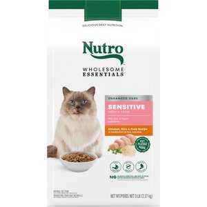 NUTRO Wholesome Essentials Sensitive Cat Chicken Rice Peas Recipe Adult Dry Cat Food 5 lb bag Chewy