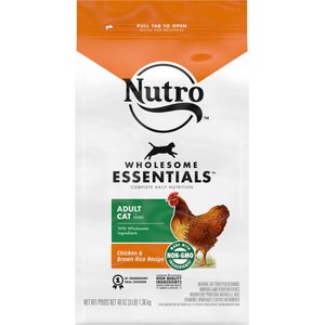 Nutro Wholesome Essentials Adult Chicken & Brown Rice Recipe Dry Cat Food, 3-lb bag