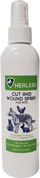 HEALERS Cut & Wound Spray for Dogs & Cats 