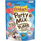 Friskies Party Mix Natural Yums with Wild Tuna Flavor Crunchy Cat Treats, 6-oz bag