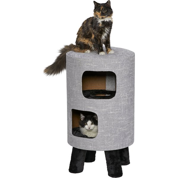 Midwest 2-story Modern Feline Nuvo Stella Cat Condo, Silver - Chewy.com