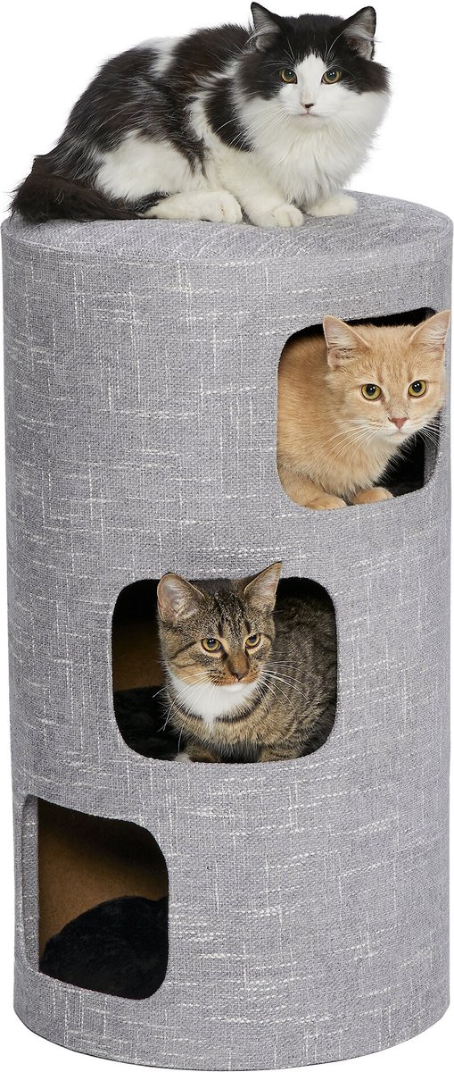 MIDWEST 3 Story Feline Nuvo Stella Cat Condo Silver Chewy