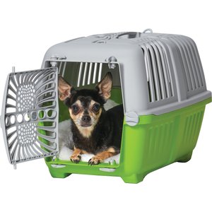 MidWest Spree Hard-Sided Dog & Cat Kennel, Green, 19-in