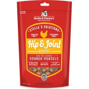 Stella & Chewy's Stella's Solutions Hip & Joint Boost Freeze-Dried Raw Cage-Free Chicken Dinner Morsels Dog Food, 13-oz bag