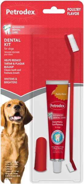 Sentry Petrodex Advanced Care Enzymatic Chicken Flavor Dog Dental Kit slide 1 of 2