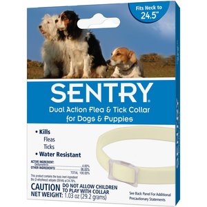 Sentry Dual Action Flea & Tick Collar for Dogs (24.5″), 1 count