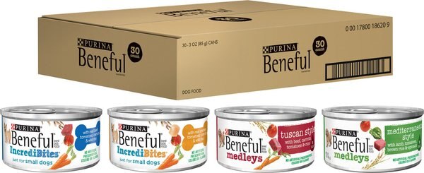 Purina Beneful Incredibites & Medleys Variety Pack Wet Dog Food, 3-oz, case of 30 slide 1 of 10