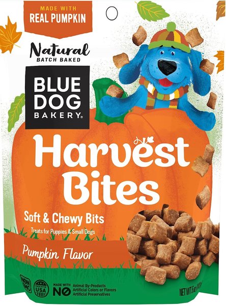 Blue Dog Bakery Harvest Bites Pumpkin Flavor Dog Treats, 5-oz bag slide 1 of 8