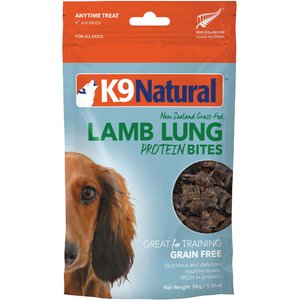 K9 Natural Lamb Lung Protein Bites Air-Dried Dog Treats, 1.76-oz bag