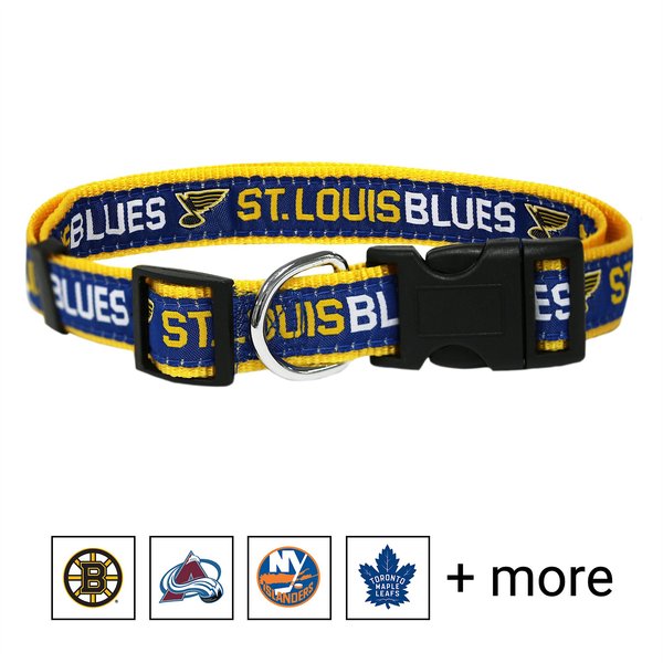 Pets First NHL Nylon Dog Collar, St.Louis Blues, Large: 18 to 28-in neck, 1-in wide slide 1 of 4