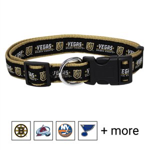Pets First NHL Nylon Dog Collar, Vegas Golden Knights, Small: 8 to 12-in neck, 3/8-in wide