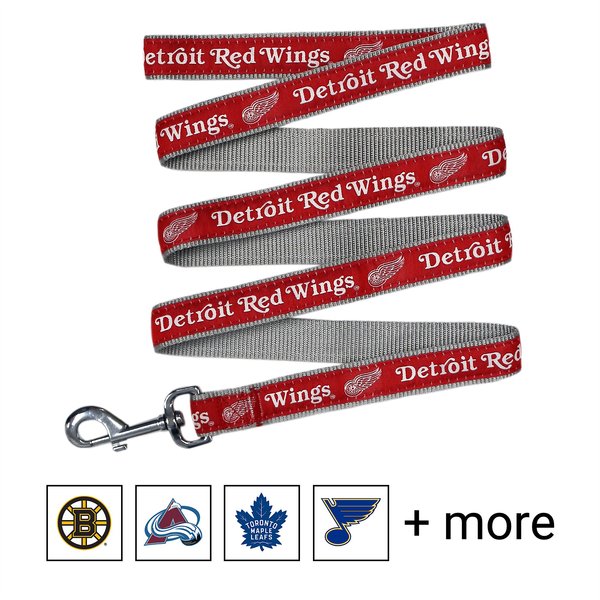 Pets First NHL Nylon Dog Leash, Detroit Red Wings, Large: 6-ft long, 1-in wide slide 1 of 4