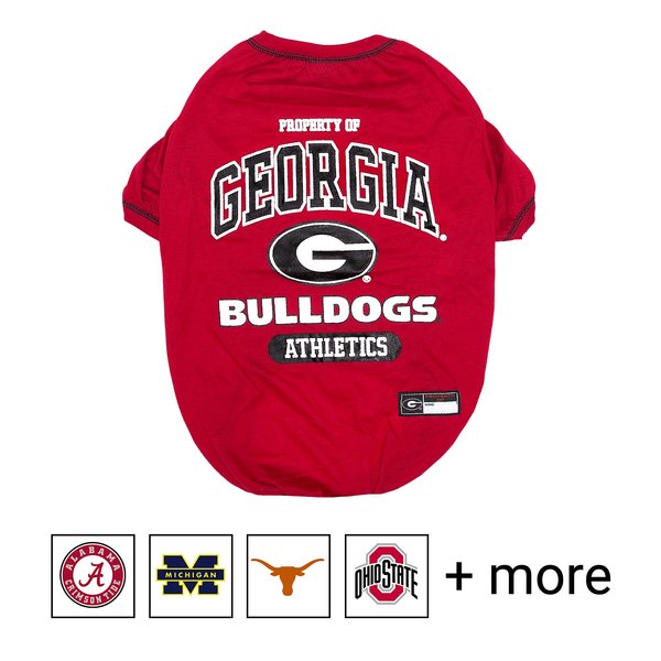 Pets First NCAA Dog & Cat T-Shirt, Georgia Bulldogs, Large slide 1 of 3