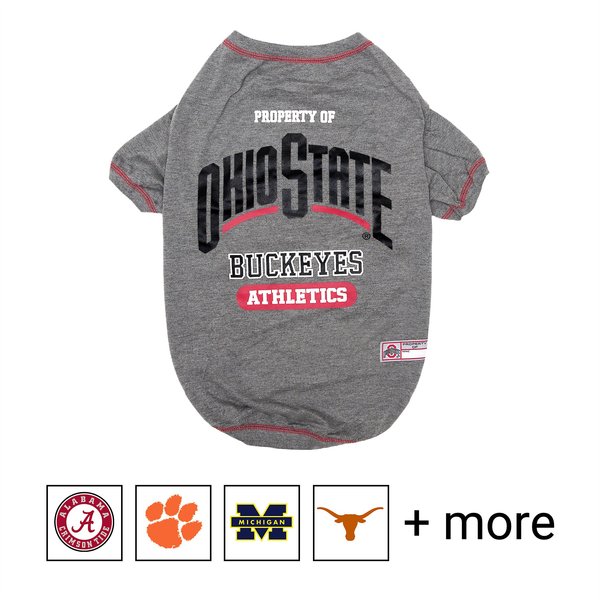 Pets First NCAA Dog & Cat T-Shirt, Ohio State Buckeyes, Small slide 1 of 3
