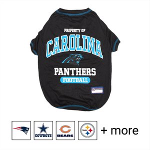 Pets First NFL Dog & Cat T-Shirt, Carolina Panthers, Large
