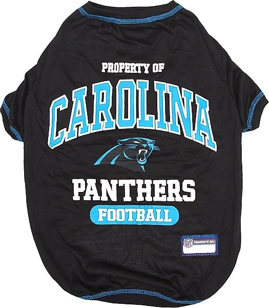 Pets First NFL Dog & Cat T-Shirt, Carolina Panthers, Medium slide 1 of 4