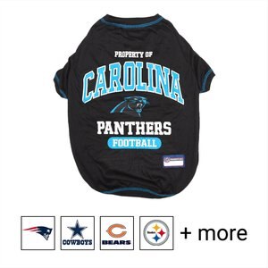 Pets First NFL Dog & Cat T-Shirt, Carolina Panthers, Small