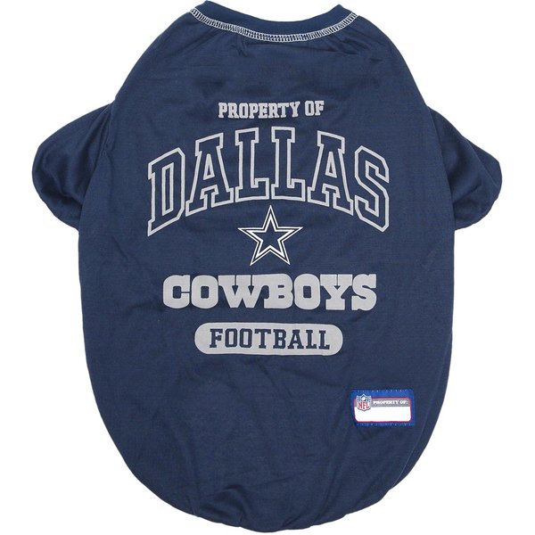 Pets First NFL Dallas Cowboys Dog T-Shirt, Football Dogs & Cats Shirt - Durable Sports Pet Tee - 3 Sizes, NFL Pet Outfit, Reflective Tee Shirt in