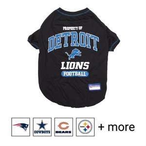 Pets First NFL Dog & Cat T-Shirt, Detroit Lions, Large