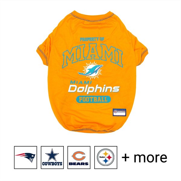 Pets First NFL Dog & Cat T-Shirt, Miami Dolphins, Medium slide 1 of 4