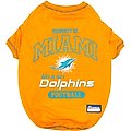 Pets First NFL Dog & Cat T-Shirt, Miami Dolphins, Medium
