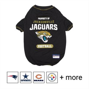 Pets First NFL Dog T-Shirt, Jacksonville Jaguars, Large