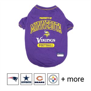 Pets First NFL Dog & Cat T-Shirt, Minnesota Vikings, Large