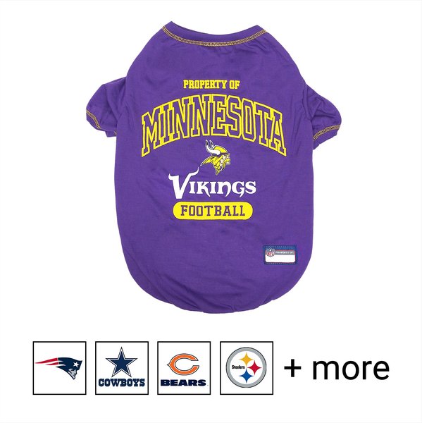 Pets First NFL Dog & Cat T-Shirt, Minnesota Vikings, Small slide 1 of 4