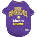 NFL Minnesota Vikings T-Shirt for Dogs & Cats, Small. Football Dog Shirt  for NFL Team Fans. New & Updated Fashionable Stripe Design, Durable & Cute