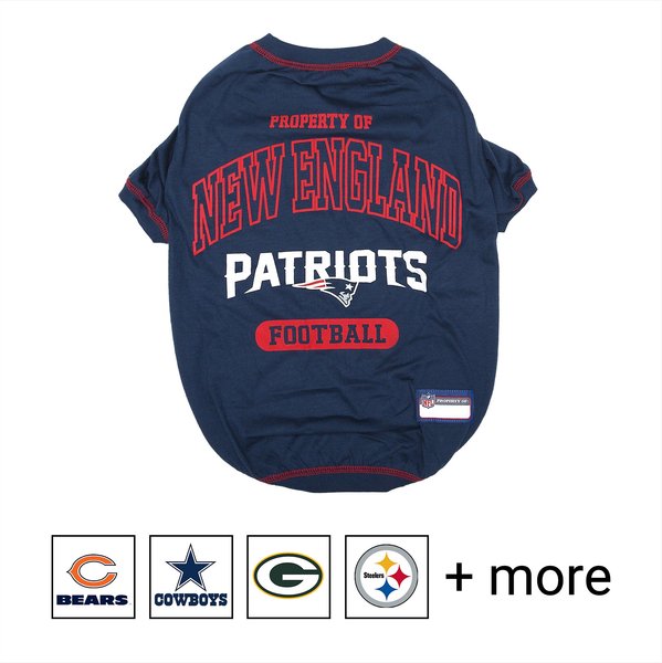 Pets First NFL Dog & Cat T-Shirt, New England Patriots, Large slide 1 of 4