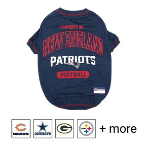 Pets First NFL Dog & Cat T-Shirt, New England Patriots, Large
