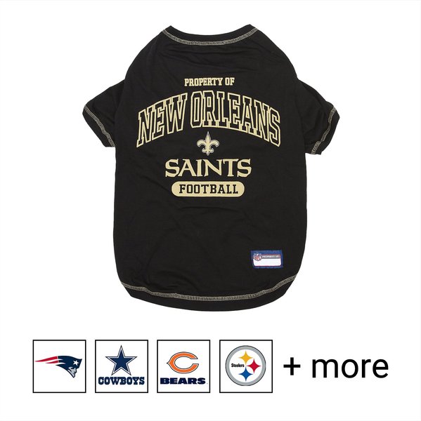 Pets First NFL Dog & Cat T-Shirt, New Orleans Saints, Small slide 1 of 4