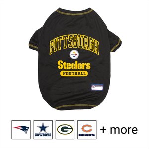 Pets First NFL Dog & Cat T-Shirt, Pittsburgh Steelers, Large