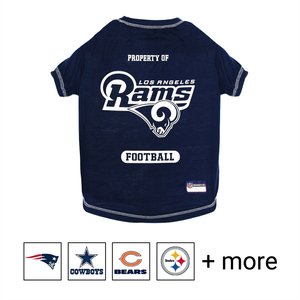 Pets First NFL Dog & Cat T-Shirt, Los Angeles Rams, Large