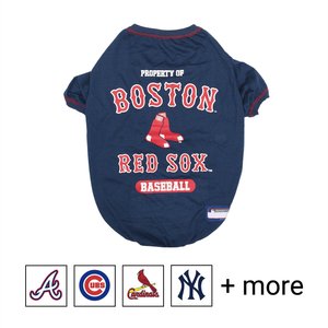 Pets First MLB Dog & Cat T-Shirt, Boston Red Sox, Small