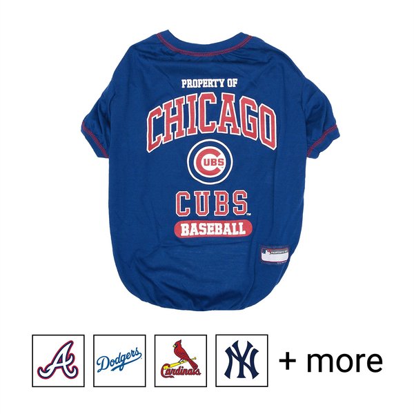 Pets First MLB Dog & Cat T-Shirt, Chicago Cubs, Medium slide 1 of 3