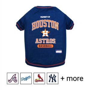 Pets First MLB Dog & Cat T-Shirt, Houston Astros, X-Small