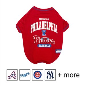 Pets First MLB Dog & Cat T-Shirt, Philadelphia Phillies, Large