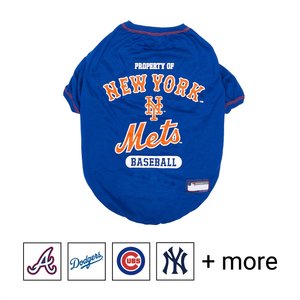 Pets First MLB Dog & Cat T-Shirt, New York Mets, Medium
