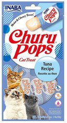 Inaba Churu Pops Moist & Chewy Tuna Recipe Lickable Cat Treats, 0.54-oz tube, pack of 24