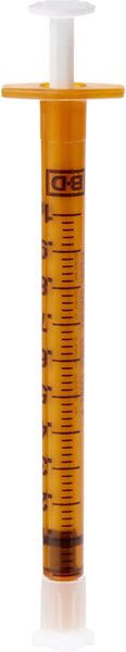 Oral Syringes Dispensing Syringes with Tip Cap, 1-cc, 100 count slide 1 of 2