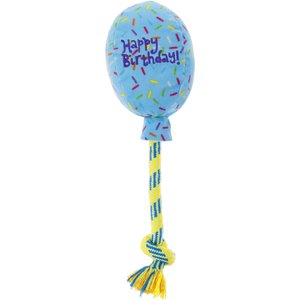 Frisco Birthday Balloon Dog Toy, Small, Blue