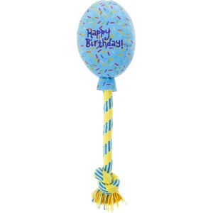 Frisco Birthday Balloon Dog Toy, Large, Blue